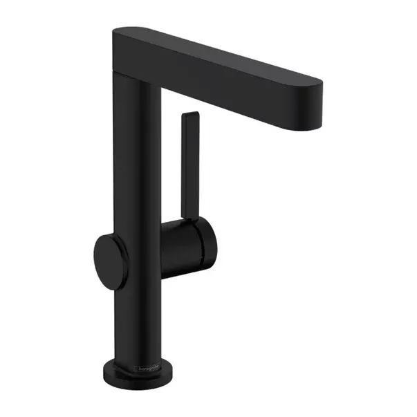 Baterie lavoar Hansgrohe Finoris 230 cu pipa pivotanta si ventil Push-Open negru