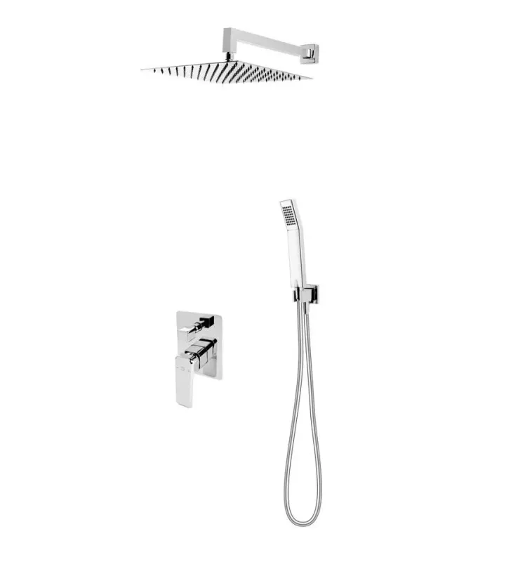 Sistem de dus FDesign Brina, incastrat, 300 mm, 1 functie, crom, FD1-BRN-7PSET1-11