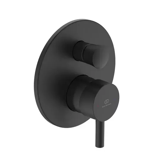 Unitate comanda Ideal Standard Ceraline A6939XG, 1 2 , diverter, 2 iesiri, valva inclusa, mat, negru