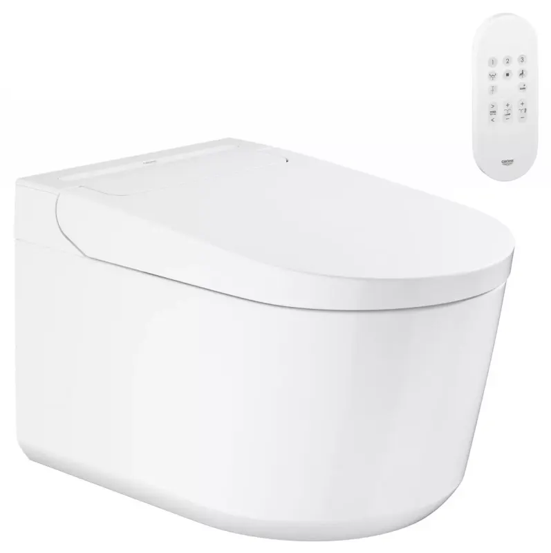 Vas wc suspendat cu functie de bideu, rimless cu capac soft close, Grohe Sensia