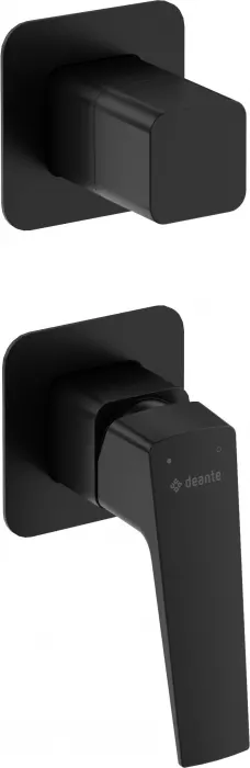 Baterie pentru dus, negru, cu comutator, pentru corp ingropat, Deante Blur