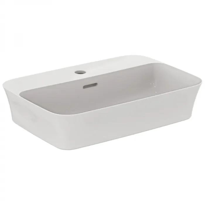 Lavoar dreptunghiular, montaj pe blat, alb, 55x38 cm, cu preaplin, Ideal Standard Ipalyss