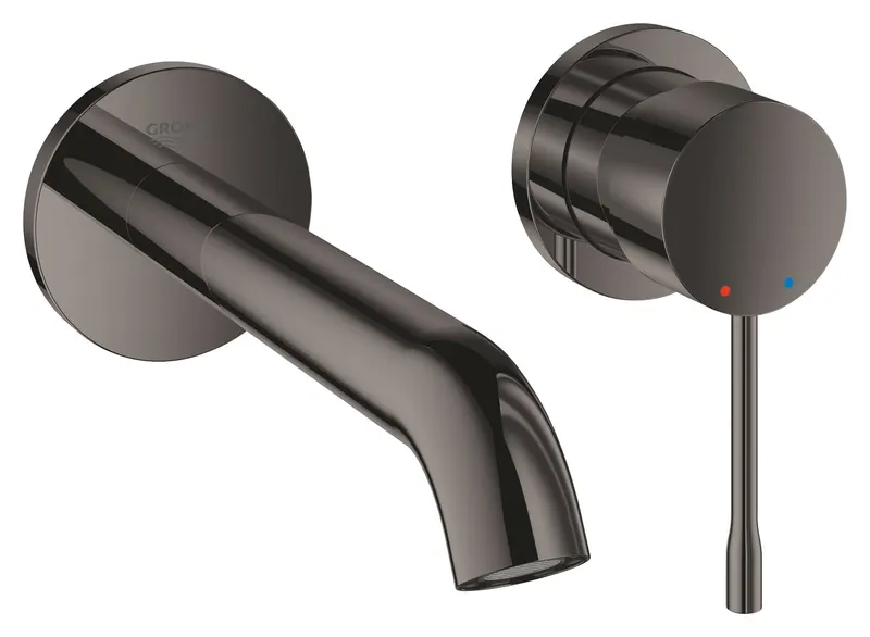 Baterie lavoar Grohe 29192A01, Essence, 1 2 , pe perete, L 183 mm, necesita valva, lucios, grafit