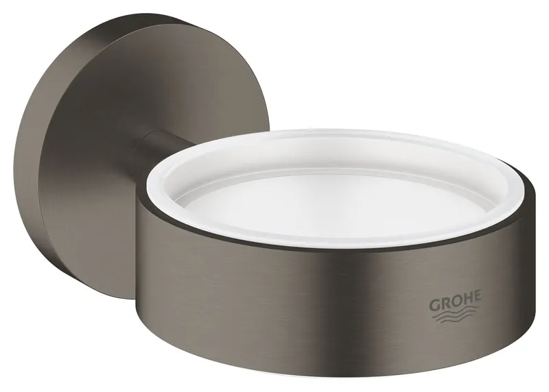 Suport Grohe 40369AL1, Essentials, pahar sau savoniera, fixare ascunsa, mat, grafit