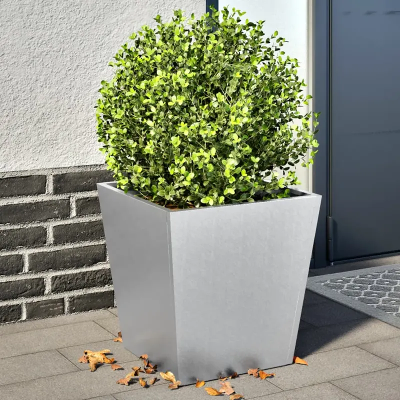 jardiniere gradina, 2 buc., 40x40x40 cm, otel galvanizat