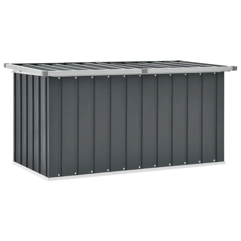 lada de depozitare pentru gradina, gri, 129x67x65 cm