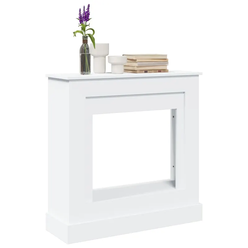 masca de semineu, alb, 90x30x90 cm, lemn prelucrat