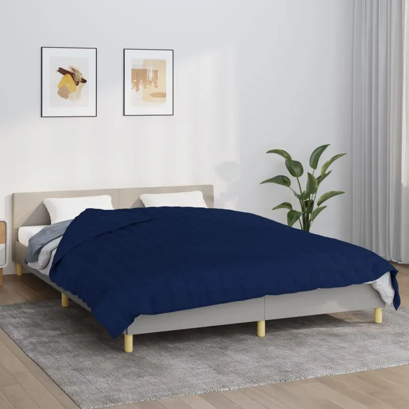 patura grea, albastru, 220x230 cm, 15 kg, material textil