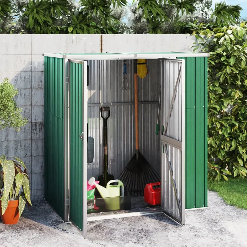 sopron de gradina, verde, 161x89x161 cm, otel galvanizat