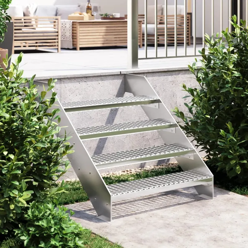 treapta tip gratar, 80x24x7 cm, otel galvanizat