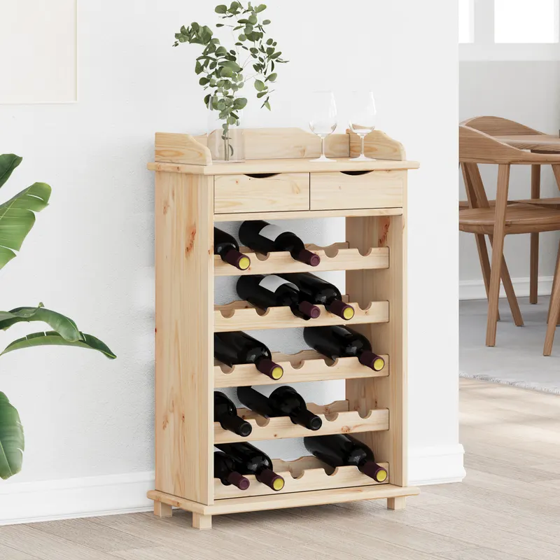 Racitor de vin 90x60x30 cm din lemn masiv de pin