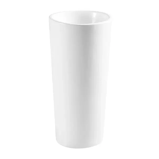 Lavoar stativ Fluminia Athos, 40 cm, rotund, cu orificiu pentru baterie, alb