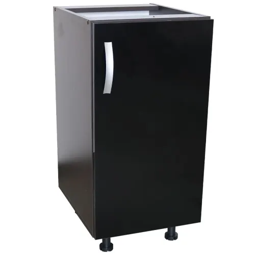 Corp inferior cu 1 usa Zebra, Wenge / Negru, fara blat, 40 x 82 x 50 cm