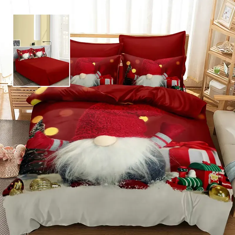Lenjerie pat finet 3d 6 piese craciun f-xmas85