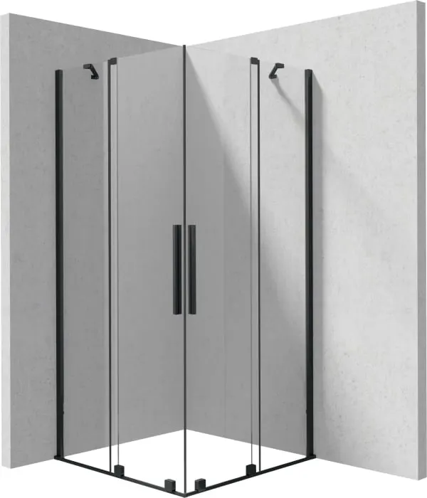 Cabina de dus neagra patrata 100x100 cm Deante Prizma