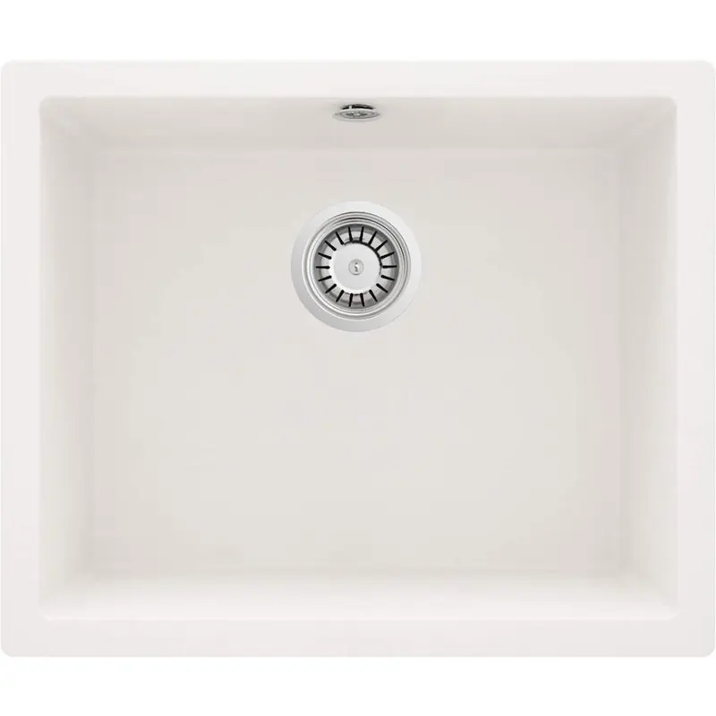 Chiuveta bucatarie compozit sub blat alba Deante Corda Flush
