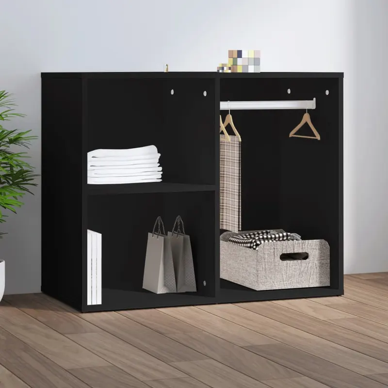 dulap de dressing, negru, 80x40x65 cm, lemn compozit