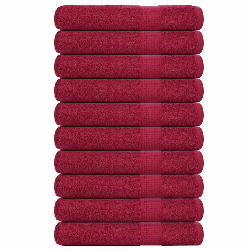 Prosoape pentru sauna 10 buc bordeaux 360 g/m2 100% bumbac