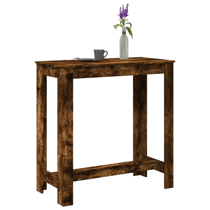 masa de bar, stejar fumuriu, 102x50x103,5 cm, lemn prelucrat