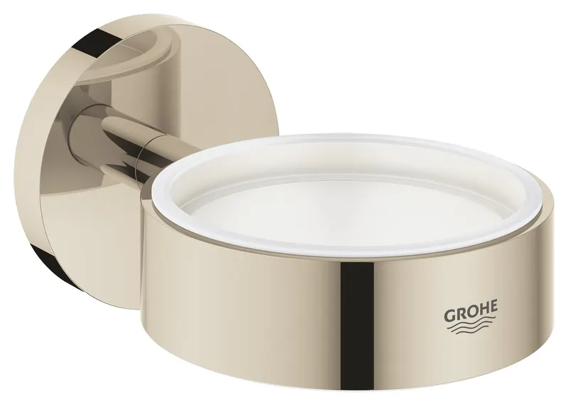 Suport Grohe 40369BE1, Essentials, pahar sau savoniera, fixare ascunsa, lucios, nickel