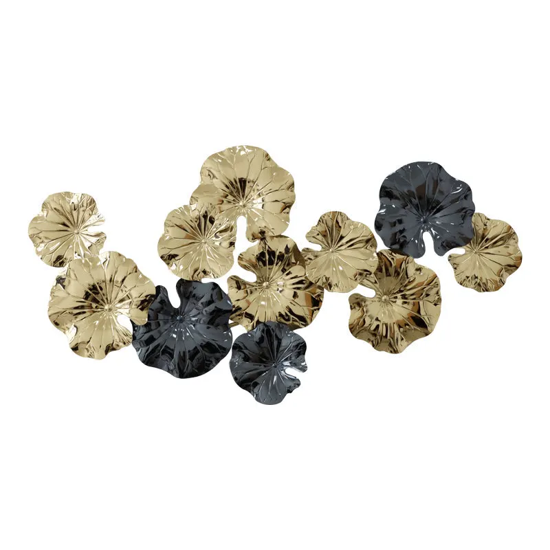 Decoratiune de perete din metal Merinda, Auriu, 88x47x5 cm - Auriu