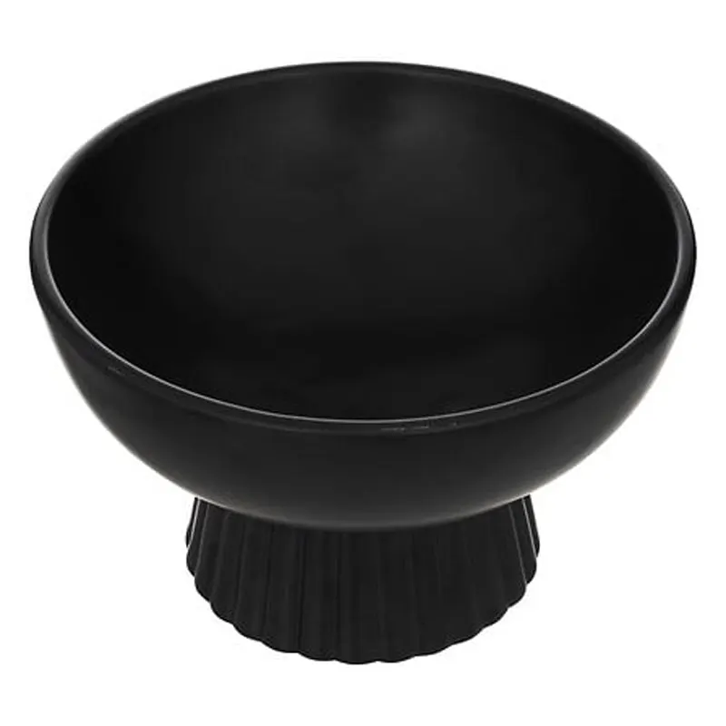 Decorațiune metal Decorative bowl Lorvion ceramic, negru, Ø22x14 cm - Negru