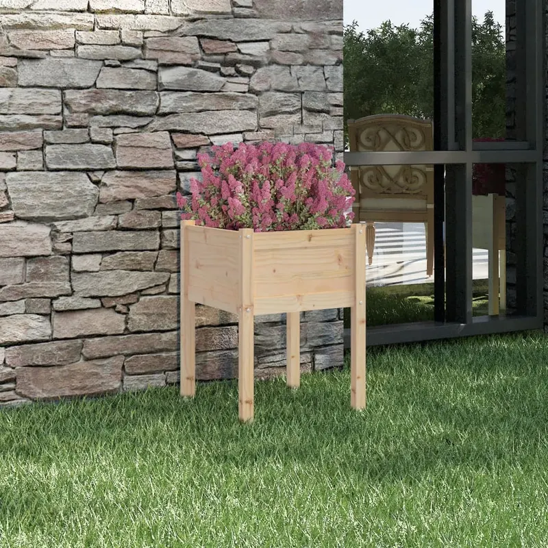 jardiniera de gradina, 50x50x70 cm, lemn masiv de pin