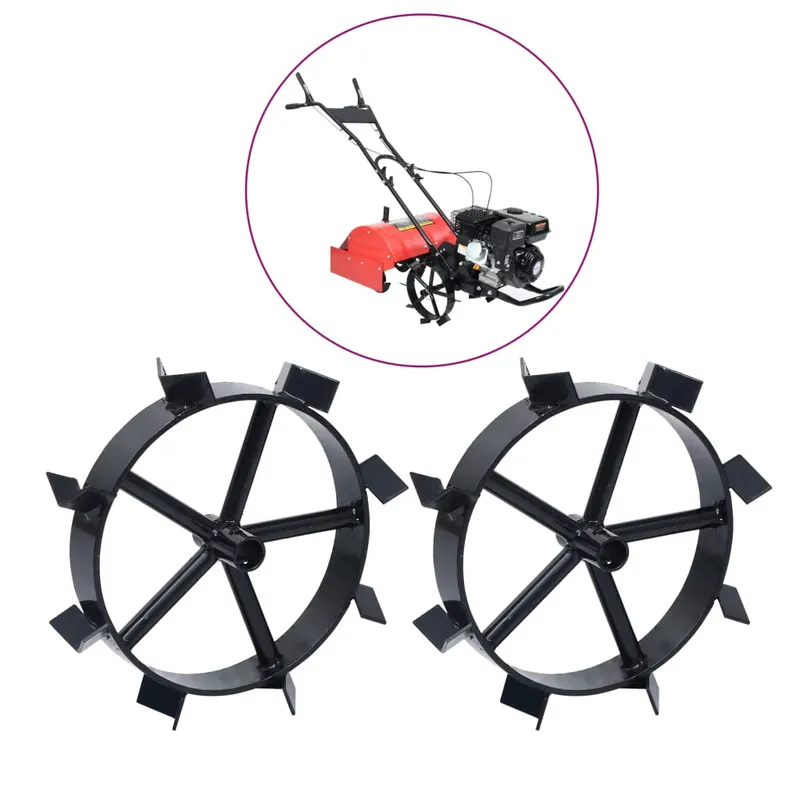 roti metalice pentru motocultor pe benzina de 6,5 cp, 2 buc.