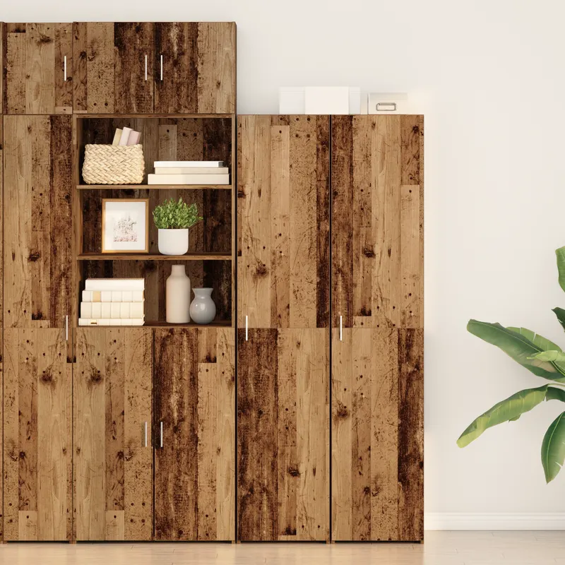 highboard lemn vechi 40x42.5x185 cm lemn compozit