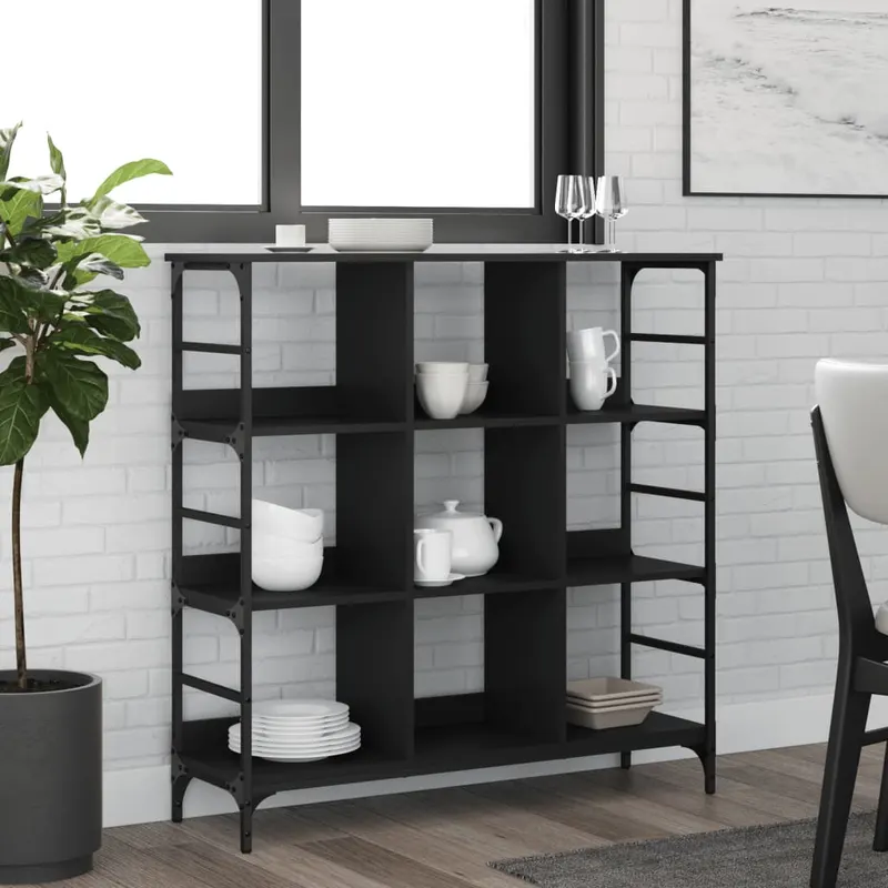 servanta, negru, 102x32x103,5 cm, lemn prelucrat
