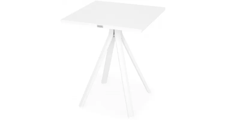 Masa de gradina patrata CORDOBA L 60 x l 60 x H 73 alb