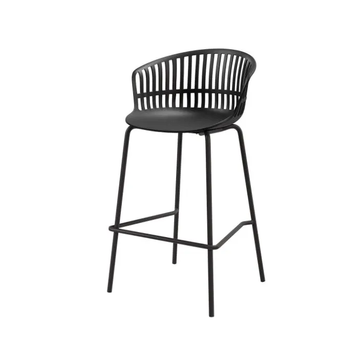 Scaun de bar LAREZ H66 CM - Negru