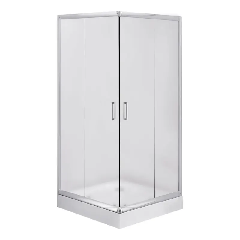 Cabina dus patrata 90x90 cm sticla brumata cu usi glisante Deante Funkia
