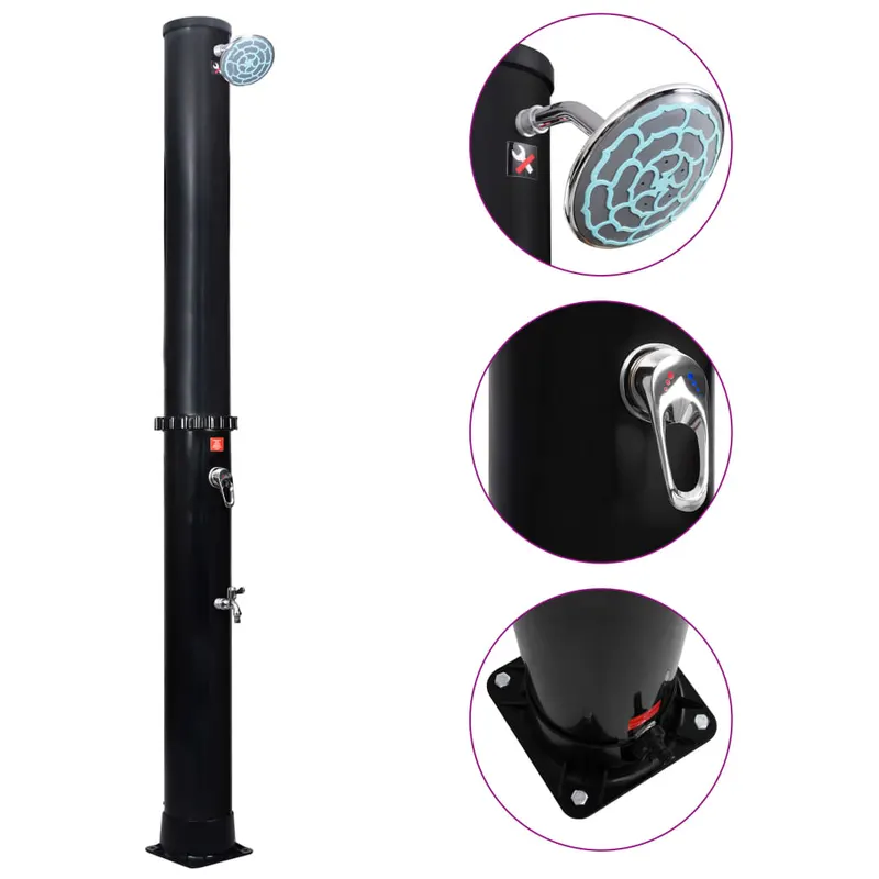 Dus solar de exterior cu cap de dus si robinet, 40 l