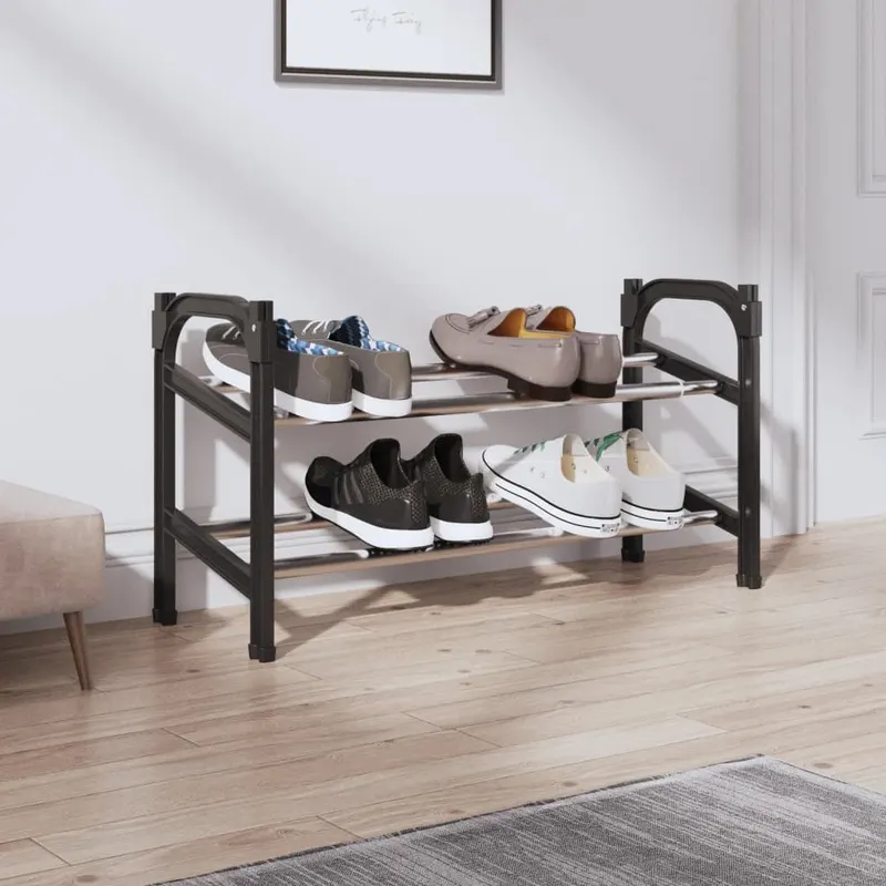 suport pentru pantofi extensibil cu 2 rafturi, 119x24x37 cm