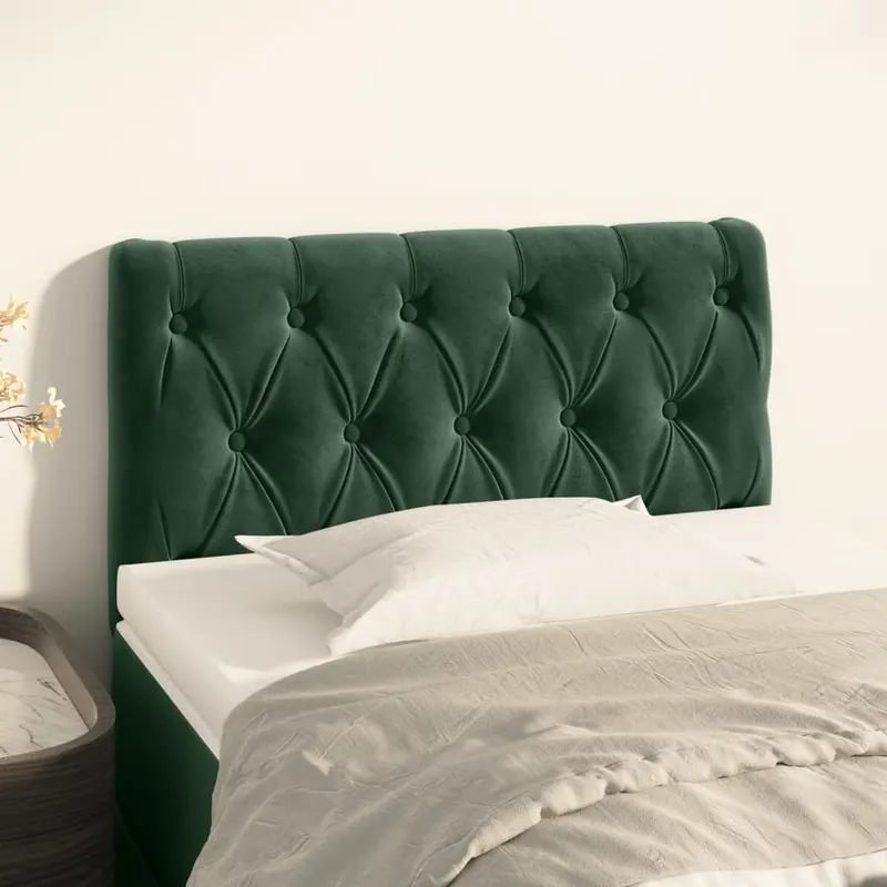 tablie de pat, verde inchis, 80x7x78/88 cm, catifea