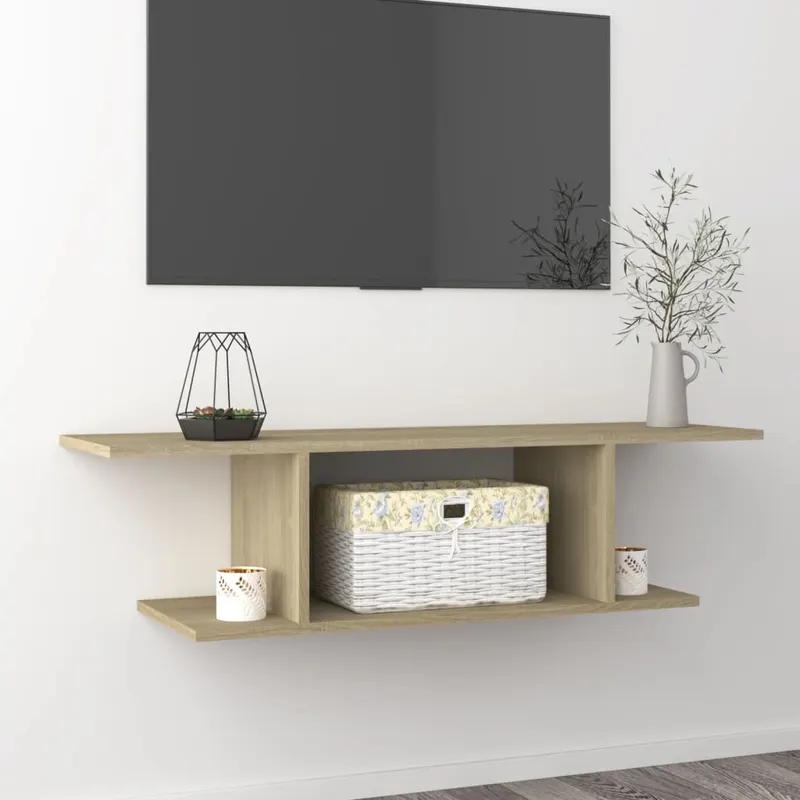 dulap tv montaj pe perete, stejar sonoma, 103x30x26,5 cm