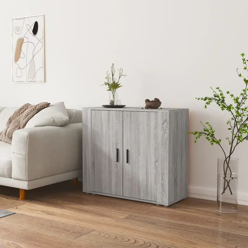 dulap, gri sonoma, 80x33x70 cm, lemn compozit