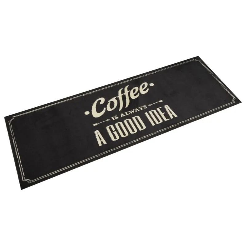covor de bucatarie lavabil, text coffee, 60x180 cm, catifea