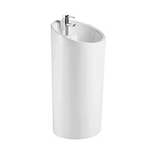 Lavoar stativ Fluminia Jussac-46, 48x46x96 cm, rotund, alb