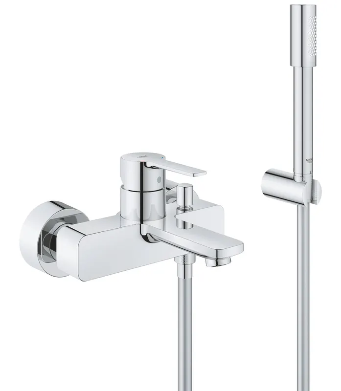 Set de cada Grohe 33850001, 1 bar, 66 mm, 1.25 m, 244 mm, 184 mm, 2 orificii instalare, 1 functii para dus, Crom