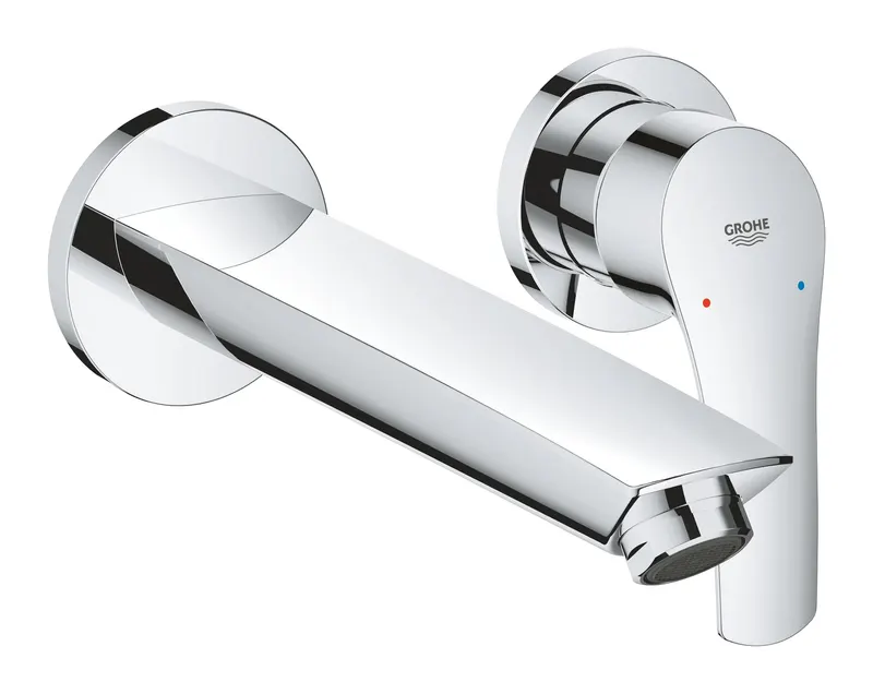 Baterie lavoar Grohe 29338003, Eurosmart, tip comanda monocomanda, tip instalare pe perete, marime l, crom