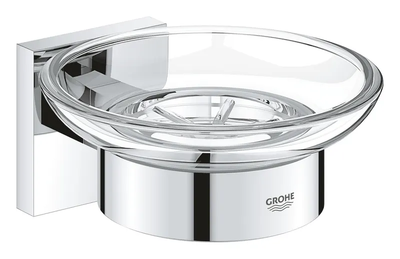 Savoniera Grohe 41096000, Suport sapun Start Cube, tip instalare pe perete, elemente fixare ascunse, crom