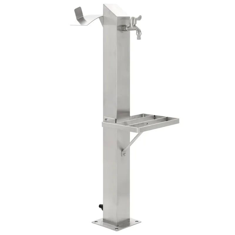 coloana de apa de gradina, 95 cm, otel inoxidabil, patrat
