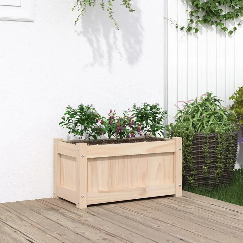 jardiniera de gradina, 60x31x31 cm, lemn masiv de pin