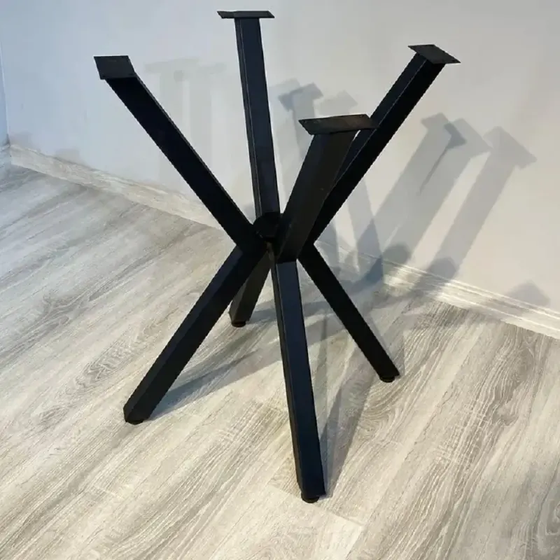 Picioare pentru masa rotunda sau patrat, metal, culoare negru