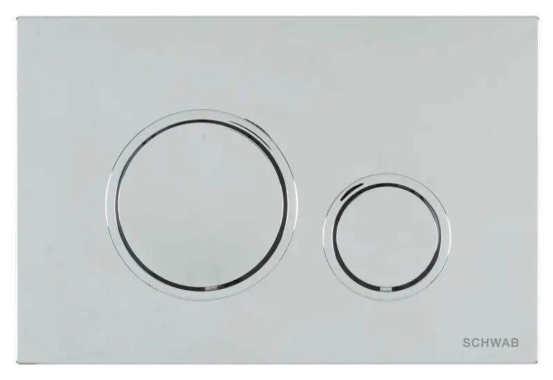 Clapeta de actionare 247x165x14 mm, crom lucios, Schwab Vela
