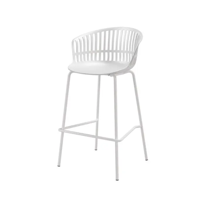 Scaun de bar LAREZ H66 CM - Alb