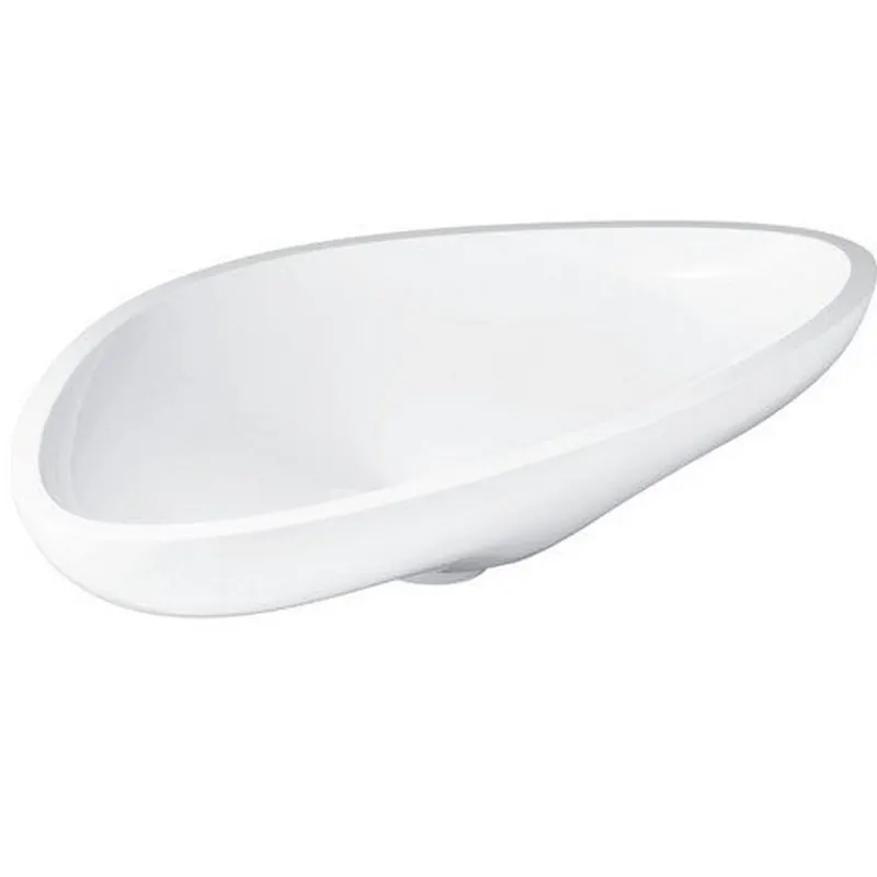 Lavoar baie pe blat alb 80 cm, asimetric, Hansgrohe Axor Massaud