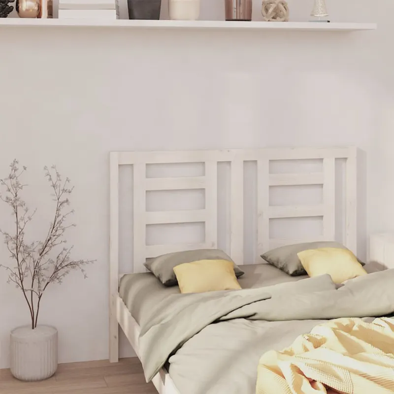 tablie de pat, alb, 126x4x100 cm, lemn masiv de pin